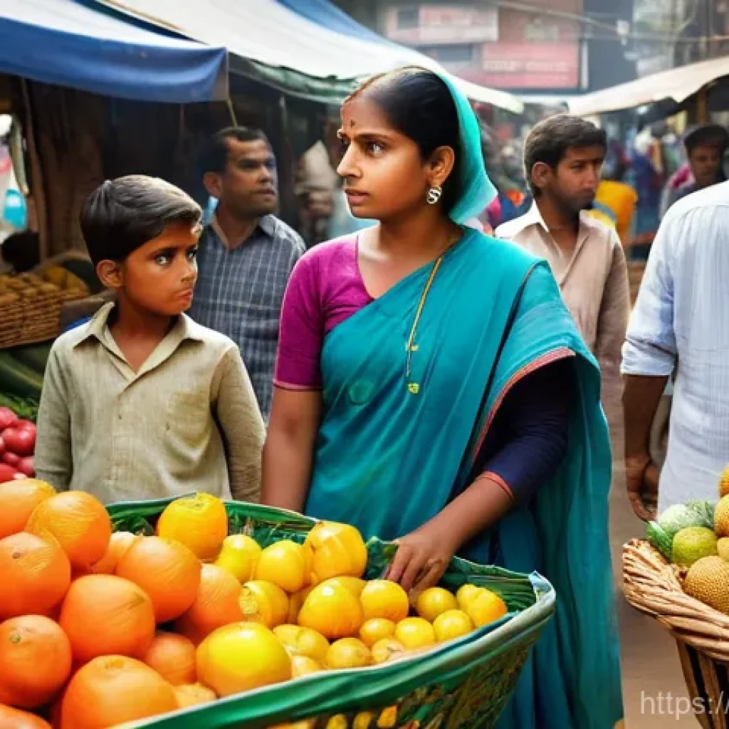 경제위기와 환율 예측 - **Prompt:** A Bangladeshi family of four (parents, a young boy, and a young girl) stands in a bustli...